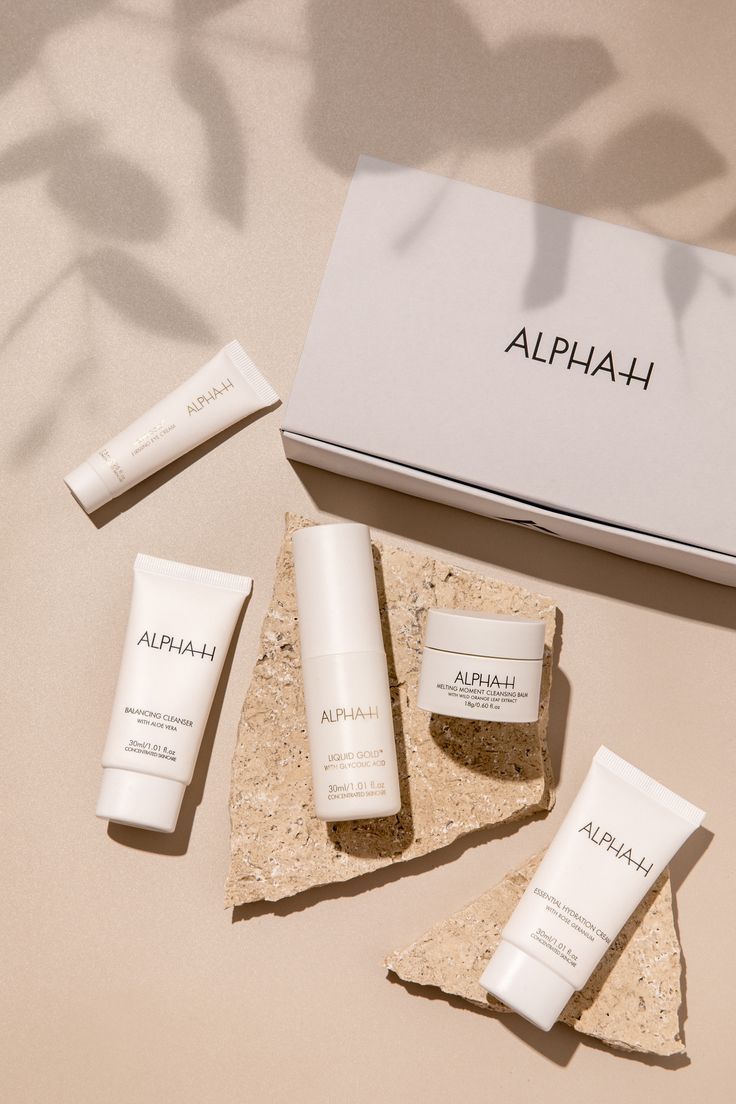 Alpha-H trial kit flatlay