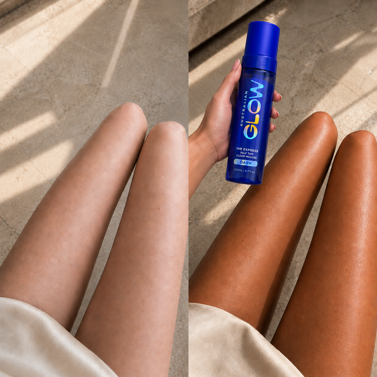 Australian Glow 1HR Express Self Tan Mousse — Glow's #1 express tan pick for Australia 2026