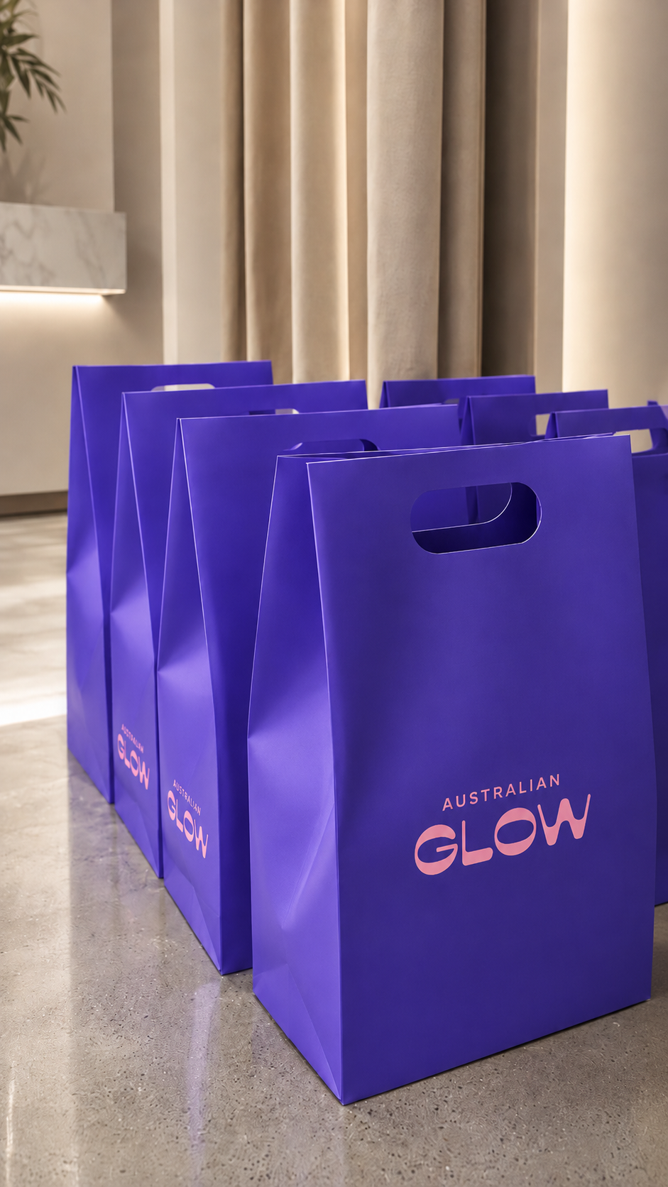 Australian Glow shopping bags — a brand grown through Priceline