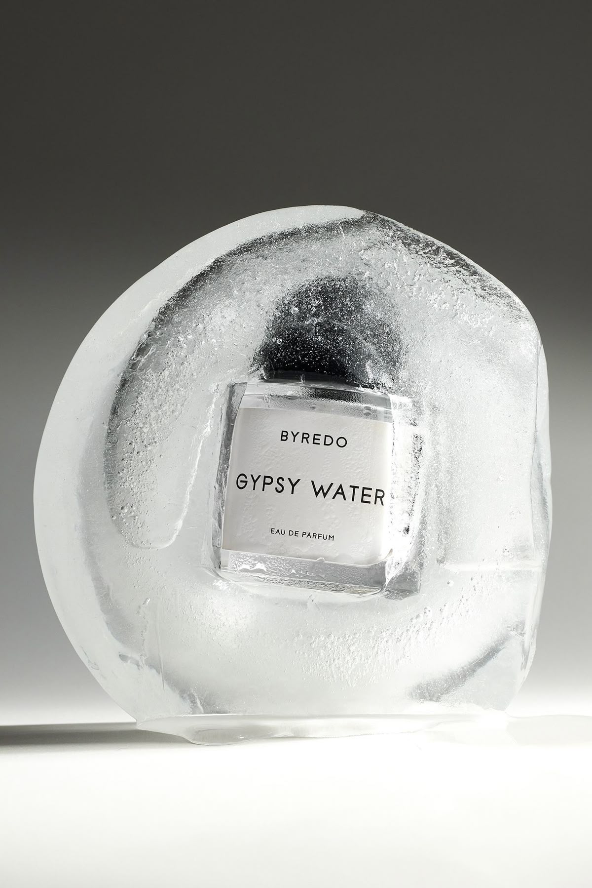 Byredo Gypsy Water Eau de Parfum encased in ice