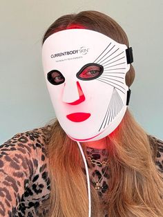 CurrentBody Skin LED Mask in use — wearable comfort during nightly routine