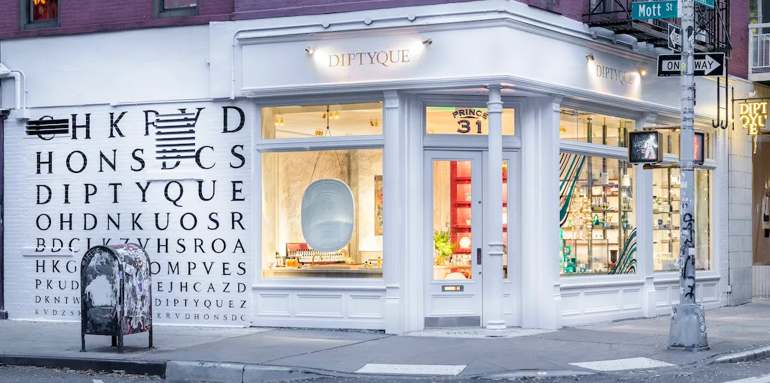 Diptyque boutique · 34 Boulevard Saint-Germain, Paris, est. 1961