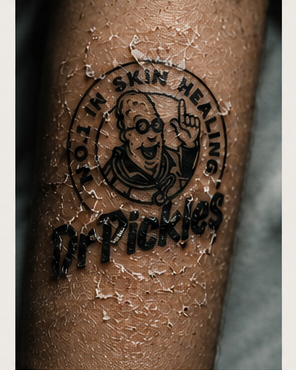 Tattoo healing day 7 — peeling stage