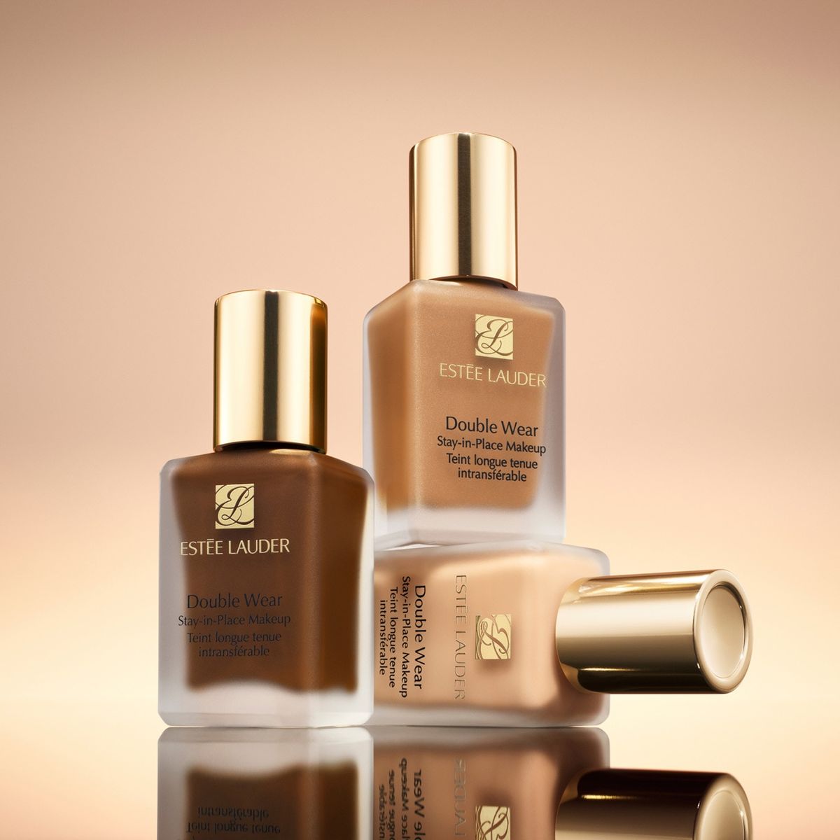 Estée Lauder Double Wear Stay-In-Place Foundation trio in graduated shades