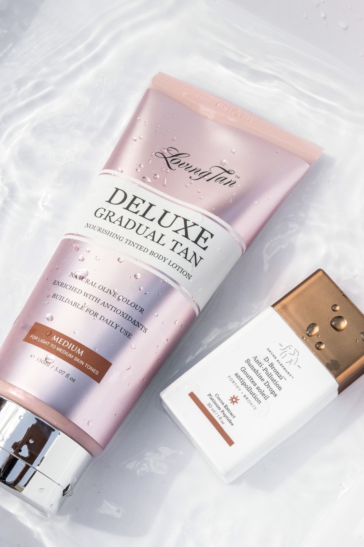 Loving Tan 2 Hour Express Mousse — bronzed editorial portrait