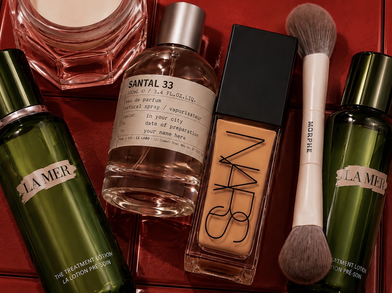 Dior Sauvage Eau de Parfum — fragrance editorial flatlay