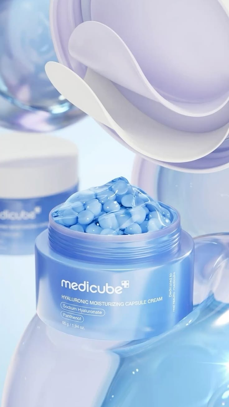 Medicube Red lineup — Korean dermatology editorial frame