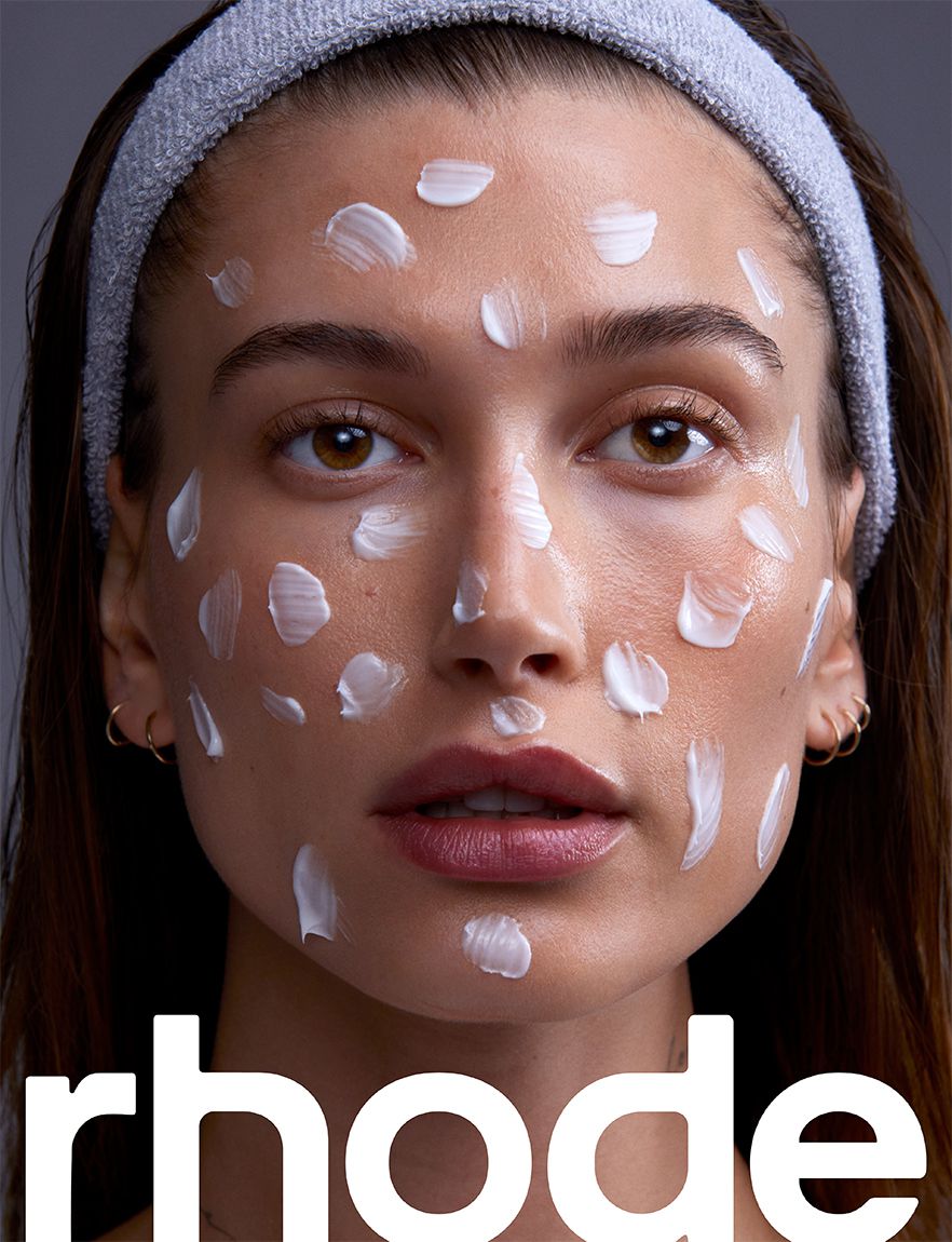 Hailey Bieber for rhode skin grey campaign