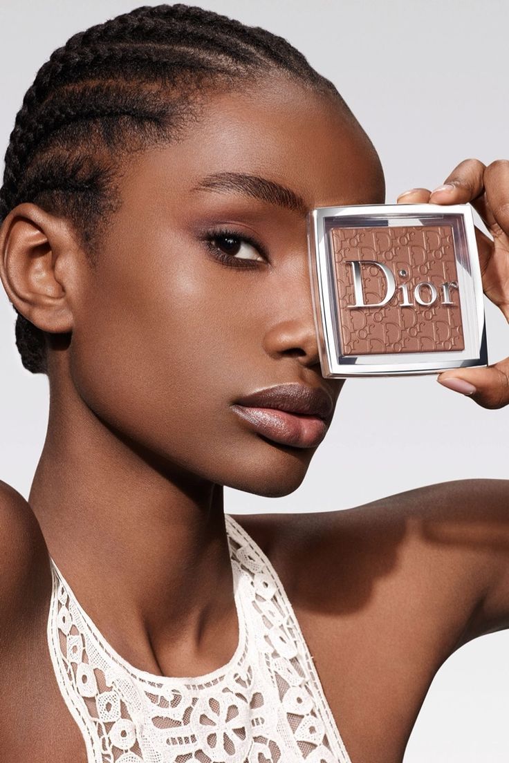 Dior Backstage Face & Body bronzer campaign — model in cream lace