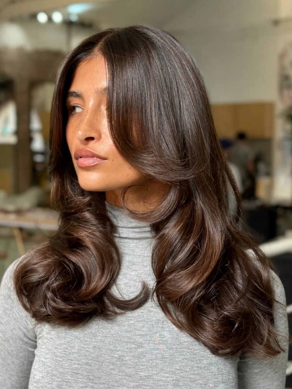 EdwardsAndCo luxurious brunette colour and waves