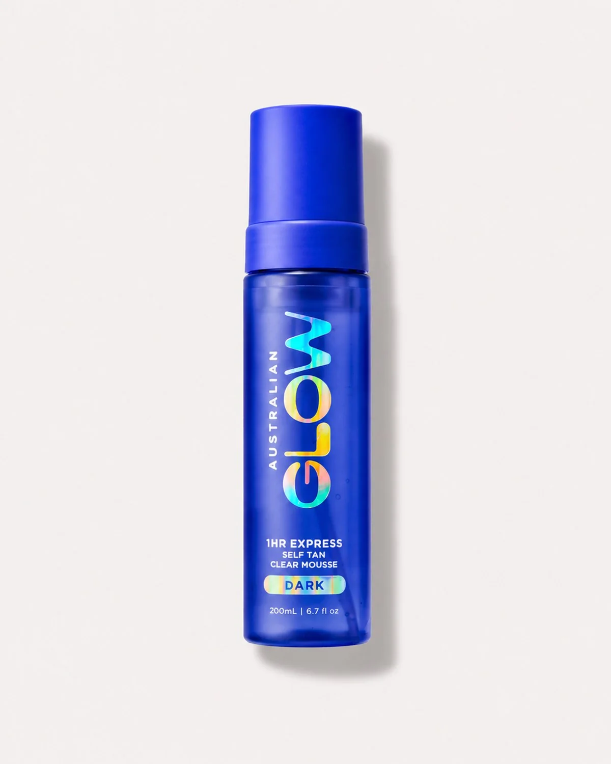 Australian Glow 1HR Express Clear Mousse, colourless self-tan that develops to a golden tan with no guide colour or transfer