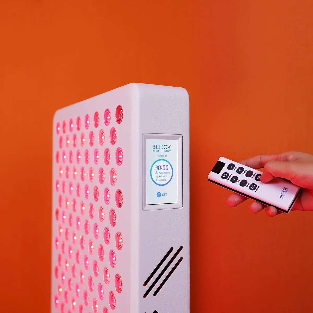 BlockBlueLight PowerPanel red light therapy panel, reviewed by GLOW